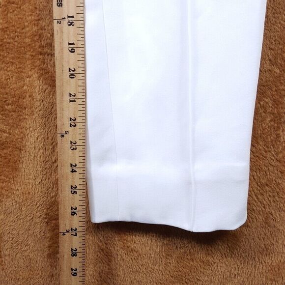 Milani Stretch Crepe Straight Leg White Women's Trousers - Picture 7 of 9